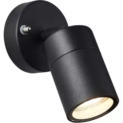 Applique extérieure JANDY - design noir en métal/verre - IP44
