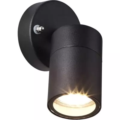 Applique extérieure JANDY - design noir en métal/verre - IP44