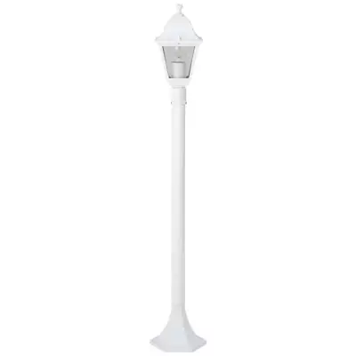 Lampadaire extérieur élégant - BRILLIANT NISSIE - Blanc - Métal/Verre