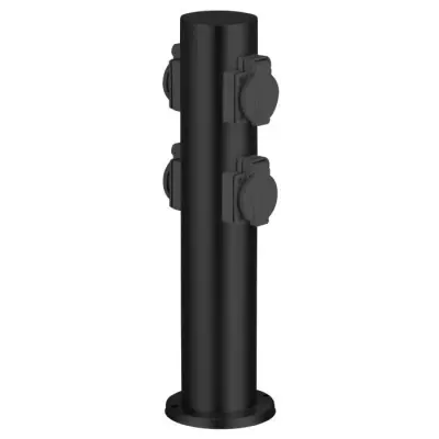 Borne solaire élégante pour jardin - DODY noir métal/plastique IP44