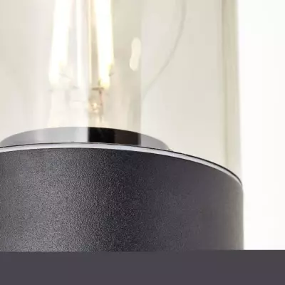 Applique extérieure SERGIORO - BRILLIANT - 2L avec détecteur - noir dépoli
