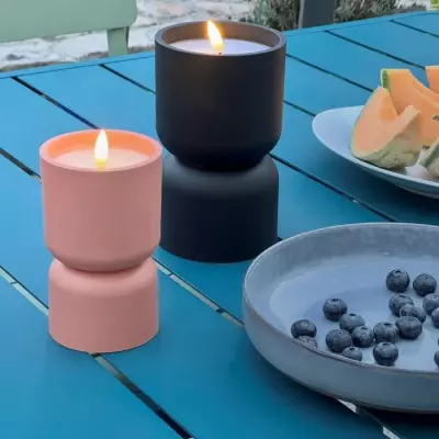 Lampe de table d'extérieur BRILLIANT LOVERE - Forme bougie - 3W - Noir