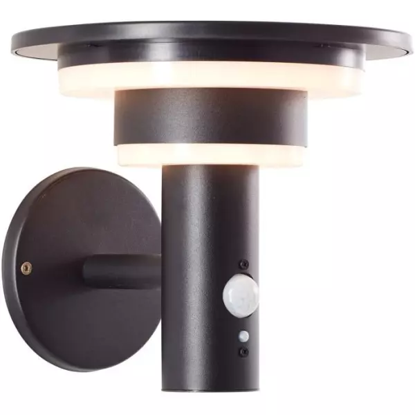Applique extérieure - BRILLIANT - GARVINA - LED et solaire - Détecteur de mouvement - Acier inoxydable et plastique - 4 W - No