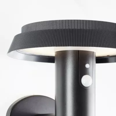 Applique extérieure BRILLIANT ALVERO - LED solaire - Détecteur de mouvement - Métal et plastique - 4W - Noir