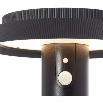 Potelet extérieur BRILLIANT ALVERO - LED et solaire - Détection de mouvement - Noir