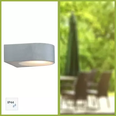 Applique extérieure BRILLIANT TYLER - coloris titane - métal/verre E27 1x60W