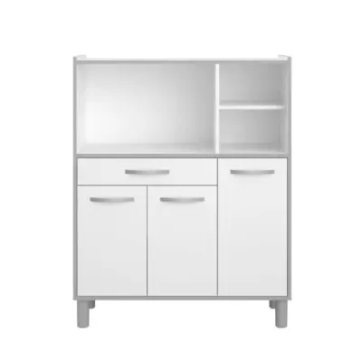 Buffet de cuisine OSLO 101cm Blanc - Made in France