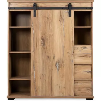 Buffet MANZANO - Décor Chene Flagstaff - Compact et Élégant