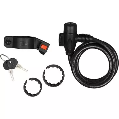 Antivol vélo câble BURG WACHTER 1 260 100 - Spirale 100 cm - Acier 8 mm