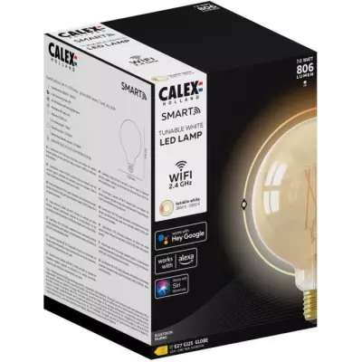 Ampoule LED Filament Globe ambré G125 E27 - CALEX - 7W
