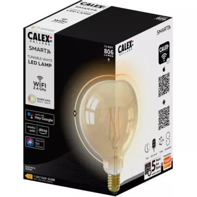 Ampoule LED Filament Globe ambré G125 E27 - CALEX - 7W