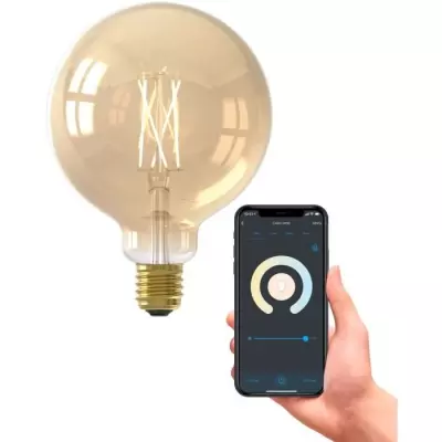 Ampoule LED Filament Globe ambré G125 E27 - CALEX - 7W
