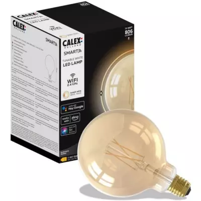 Ampoule LED Filament Globe ambré G125 E27 - CALEX - 7W