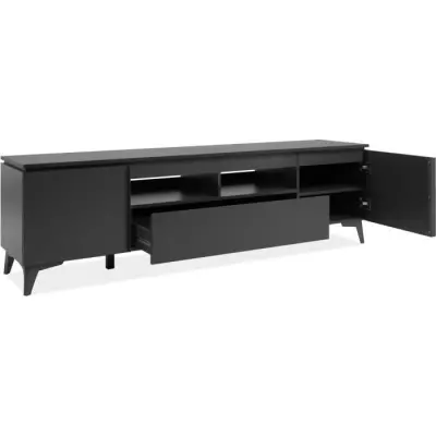 Meuble TV Bertrix 56A - Ardoise / anthracite - Design élégant