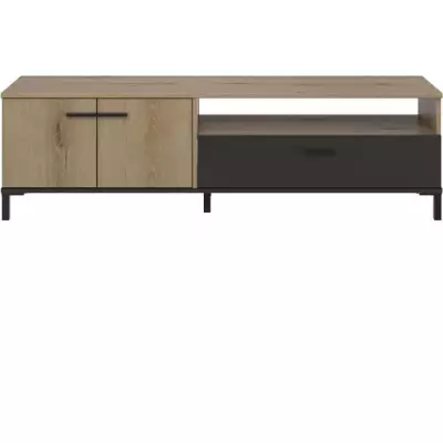 Banc TV TRUST GAMI Chene/Noir 140x40x47 cm - Design moderne