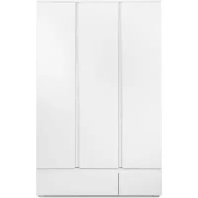 Armoire IMAGE 60B - Blanc mat - 3 portes + 2 tiroirs × dimensions compactes