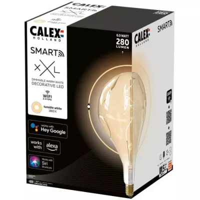 Ampoule LED E27 CALEX SMART ORGANIC EVO - Filament flexible - 6W - 280 lm - Or
