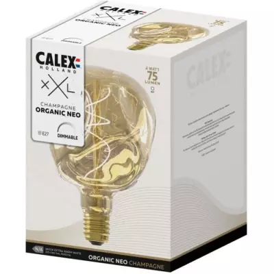 Ampoule LED E27 - CALEX - G125 NEO ORGANIC - Filament flexible - 4W