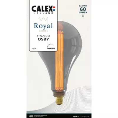 Ampoule LED E27 CALEX ROYAL OSBY 3,5 W 60 lm 2000 K intensité variable - Titanium