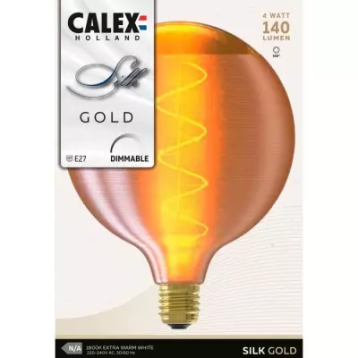 Ampoule Silk Globe G125 Gold Filament 4W E27 - Intensité Variable