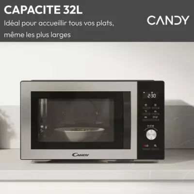 Micro-ondes Combi Candy Essenza 1000W 29L Noir