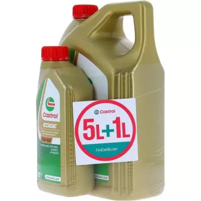 Huile Moteur Castrol Edge 5W-40 - 5L+1L - Performances Exceptionnelles