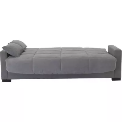 Canapé clic clac 3 places Gris clair - Confortable 130x190 cm