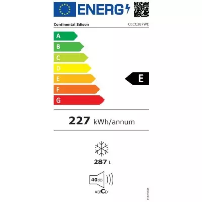 Congélateur coffre Continental Edison CECC287WE 287L Blanc