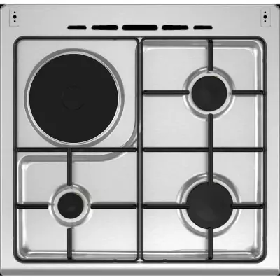 Cuisinière mixte Continental Edison - 3 feux gaz + 1 électrique