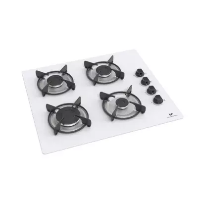 Table de cuisson gaz en verre blanc Continental Edison - Compact et élégant