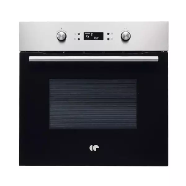 Four encastrable Pyrolyse - 65L - Chaleur tournante - CONTINENTAL EDISON - CEF65PIX- Noir et inox - L59,5 x H59,5 x P 57.5 cm