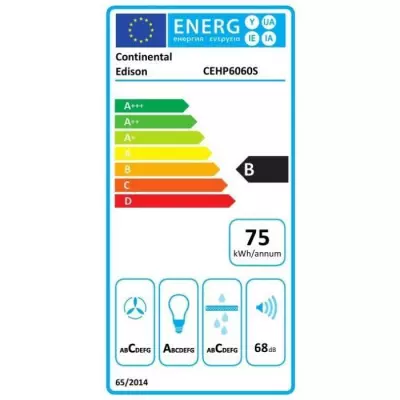 Hotte pyramide CEHP6060S - Design compact et efficace