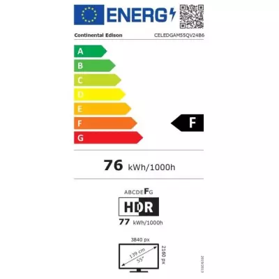 Televiseur LED 55'' 4K UHD QLED Gaming 144Hz