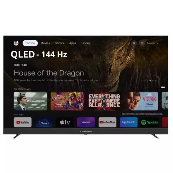 CONTINENTAL EDISON - CELEDGAM65QL24B6 - TV 4K UHD QLED Gaming - 144Hz - 65 (164 cm) - Smart Google - Wifi Bluetooth - 4xHDMI 3xU