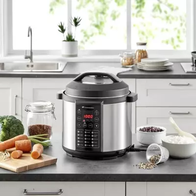 Multicuiseur Autocuiseur Pression 5,7L - 15 progs - 1000W Noir & Inox