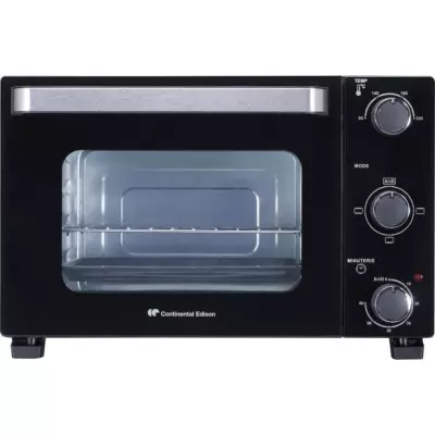Mini-four électrique 22L noir - 1300W - Rotissoire et Convection naturelle