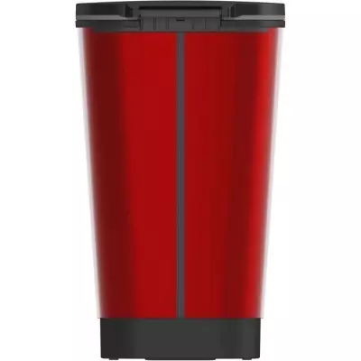Poubelle à pédale Chic Bin Style - 42.5L - Rouge - Design Élégant