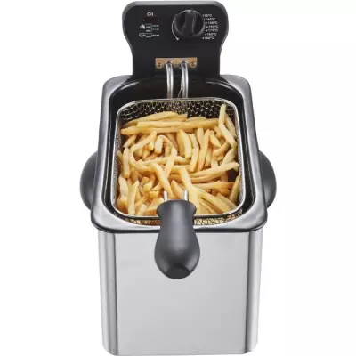 Friteuse 3 L CONTINENTAL EDISON CERFR3IN2 - 2000W - Inox - Puissante et Compacte