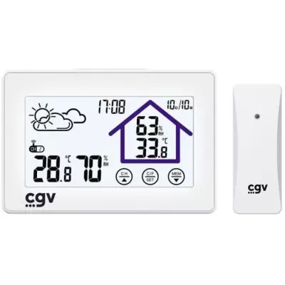 Station météo sans fil CGV MY METEO-1BM - Touches tactiles - Facilite d'utilisation