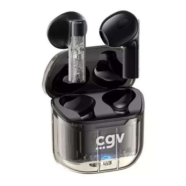 Écouteurs sans fil Bluetooth - CGV - URBAN GHOST (Noir) - Autonomie 30h - Contrôle tactile - TWS