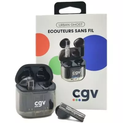 Écouteurs Bluetooth CGV Urban Ghost Noir - Autonomie 30h