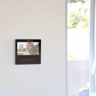 Vidéophone CHACON 2 fils 7" Ultra slim Noir - Dimensions du colis: 22x30x9 cm