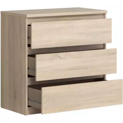 Commode CHELSEA 3 Tiroirs - Chêne naturel - Style responsable