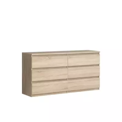 Commode CHELSEA 6 Tiroirs - Bois Certifié FSC® - L 154 x P 42,2 x H 79,9 cm