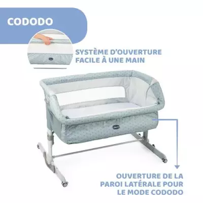 Berceau cododo Next2Me Dream Sage - Spacieux et pratique