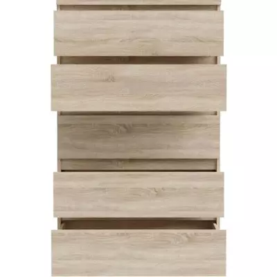 Commode CHELSEA 5 tiroirs - Chêne Sonoma - Organisation optimale