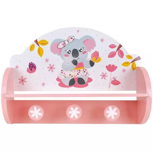 FUN HOUSE Mimi Cally Koala 713337 ETAGERE PORTEMANTEAU Dimensions : ± H. 33 x L. 46 x P. 15 cm pour enfant