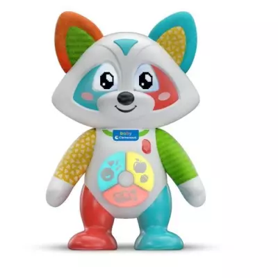 Baby Clementoni - Oliver, le raton-laveur joueur interactif - 4 modes de jeux