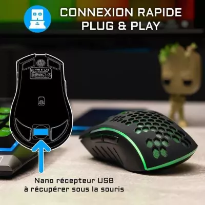 Pack Gamer 2 en 1 The G-Lab - COMBO TUNGSTEN- Clavier et Souris Sans Fil
