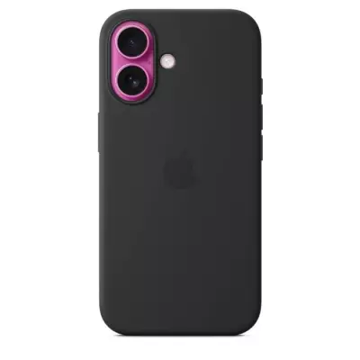 Coque en silicone avec MagSafe pour iPhone 16 - Black